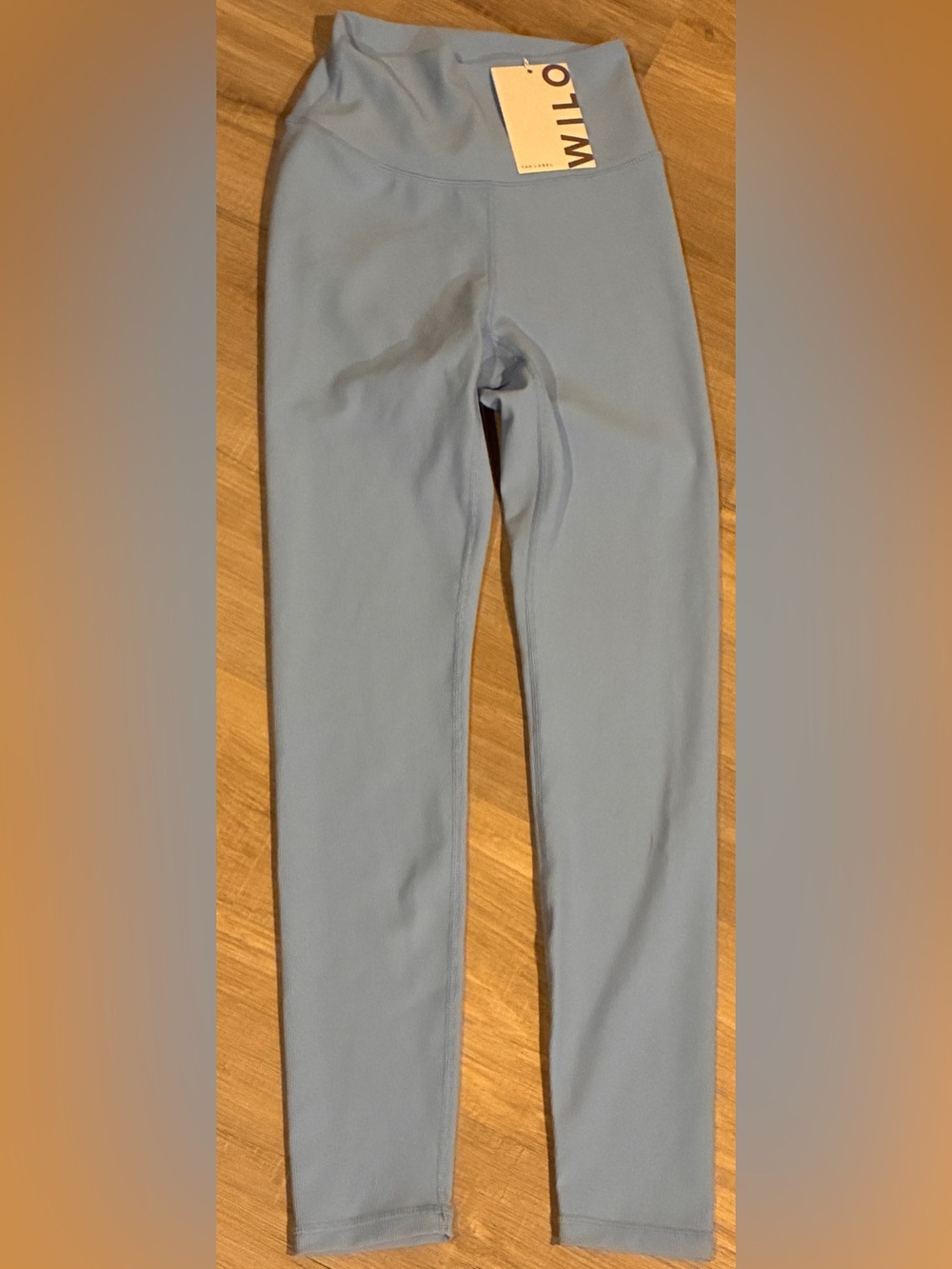 NWT WILO Athletic Austrailian Ladies Light Blue Performance Leggings Xs Yoga